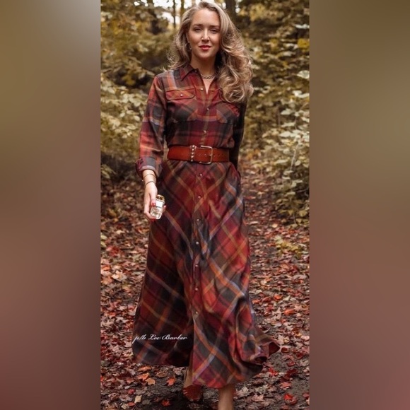 Polo Ralph Lauren Tartan Plaid Wool Shirtdress - Picture 5 of 10